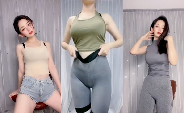 快手主播 – 小爽爽 热舞福利！紧身装 瑜伽裤 皮裤勒缝骆驼指[101V-3.01G]