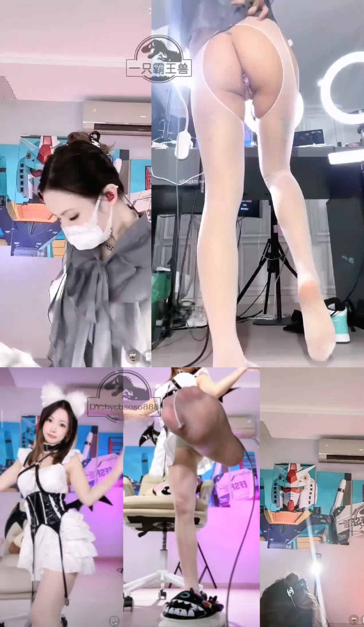 抖音极品双视角主播【一只霸王兽】2月全新上帝视角尺度升级[6V-2.98G]