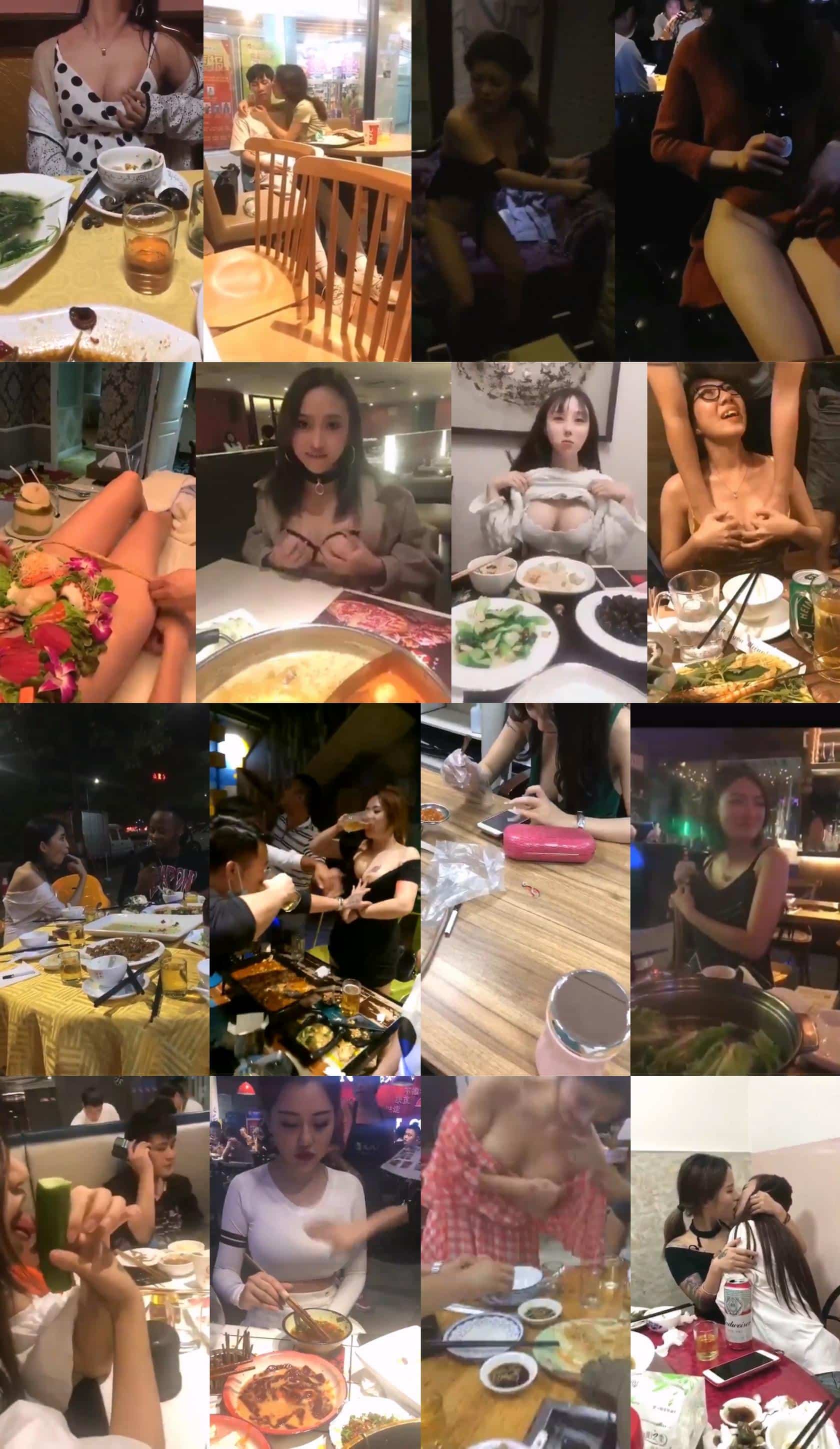 餐桌前的行色女们，主打的就是不在意目光的豪放