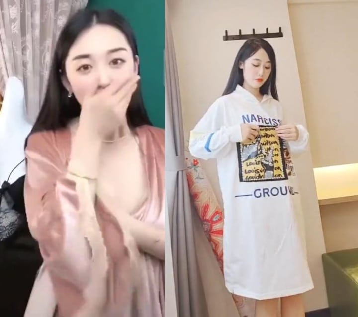 某宝封禁带货直播，女装上的魔术贴干嘛用的？还有主播一不小心花容失色