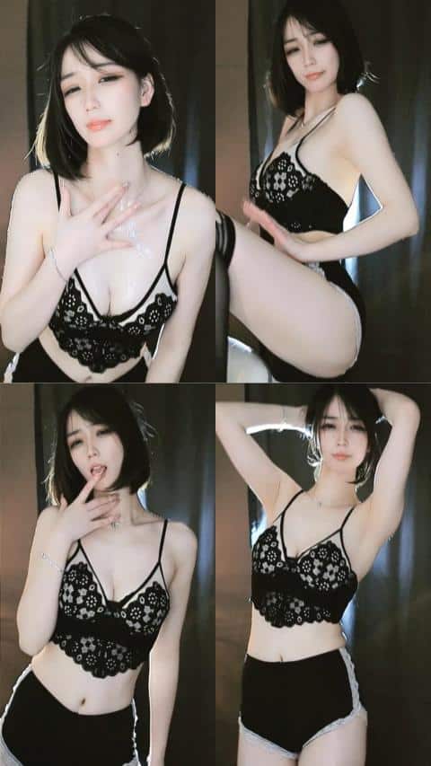 【虎牙主播】刘钞钞 黑内情趣抹油定制热舞[1V-524M]